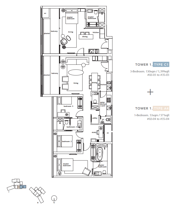 OUE Twin Peaks Floor Plans and unit mix