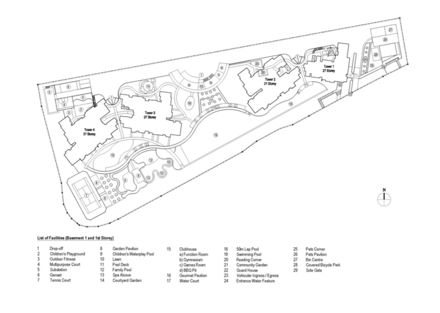 Seaside Residences Facilities and Site Plan